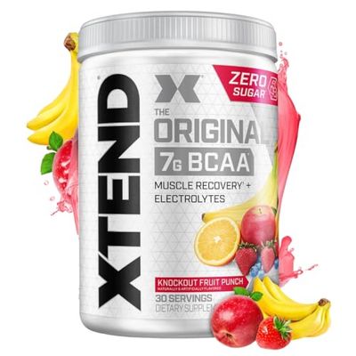 Xtend XTEND Original BCAA Powder 7g BCAA and 2.5g L-Glutamine, Sugar Free Post Workout Muscle Recovery Drink with Amino Acids for Men &amp; Women, 30 Servings