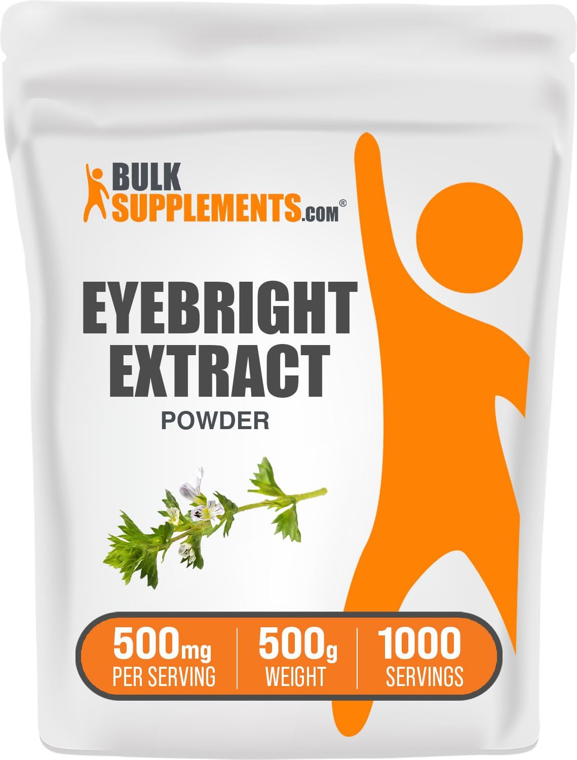 BulkSupplements.com Eyebright Extract Powder - Eyebright Herb Supplement, Eyebright Extract 500mg - Herbal Supplement, Gluten Free, 500mg per Serving, 500g (1.1 lbs) (Pack of 1)