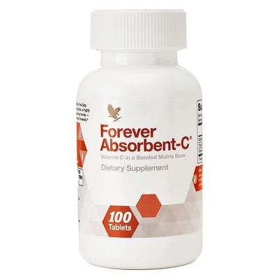 Forever Living - Forever Absorbent-C - Orange &amp; Honey Flavor - 1 Bottle (100 Chewable Tablets) - Vitamin C Supplement with Honey &amp; Oat Bran - Immune Support, Free Radical Defense &amp; Skin Health