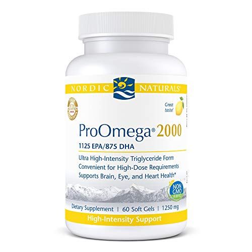 Nordic Naturals ProOmega 2000, Lemon Flavor - 2150 mg Omega-3 - 60 Soft Gels - Ultra High-Potency Fish Oil - EPA &amp; DHA - Promotes Brain, Eye, Heart, &amp; Immune Health - Non-GMO - 30 Servings