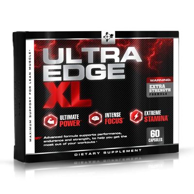 Ultra Edge XL - BCAA Bodybuilding Supplement - Nitric Oxide Booster for Maximum Muscle Growth - Recovery - and Intensified Workouts - with Amino Acids L Glutamine - L Arginine (60 Capsules)