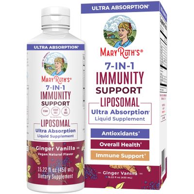 7 in 1 Immunity Liposomal by MaryRuth&#39;s | Elderberry Liquid with Vitamin C | Liquid Vitamins | Immune Support Supplement | Elderberry with Zinc and Vitamin C | Vegan| Gluten Free | 30 Servings