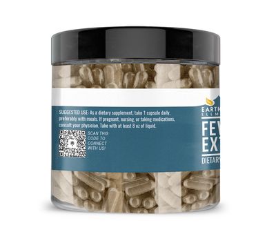 Earthborn Elements Feverfew Extract 200 Capsules, Pure &amp; Undiluted, No Additives