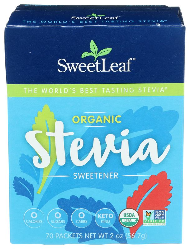 SweetLeaf Organic Stevia Sweetener, 70 Count
