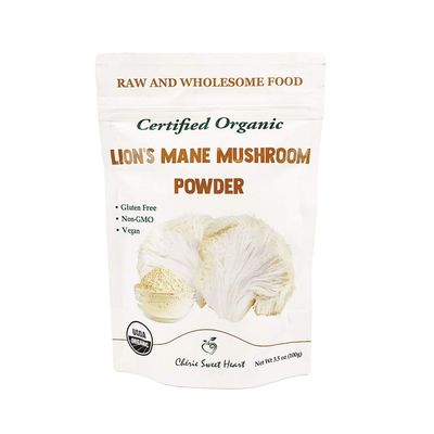 Cherie Sweet Heart Organic Mushroom Powder, Lion&#39;s Mane, 50 Servings, 3.5 Ounce, 100 Gram