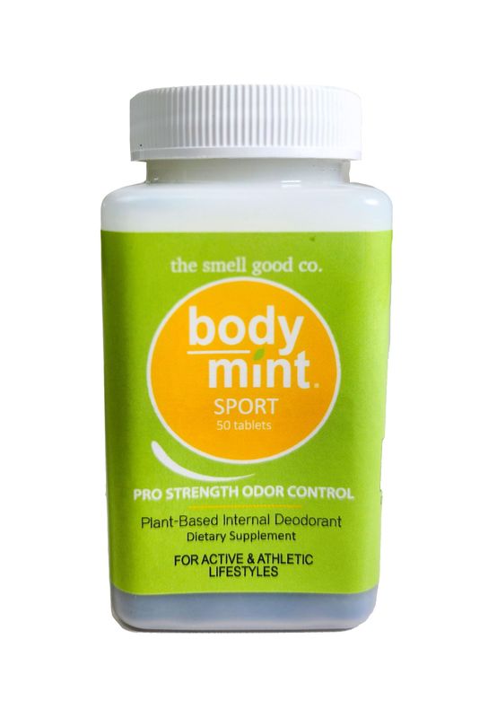 Body Mint Sport, Extra Strength Chlorophyll Deodorizing Supplement for Full Body Freshness, Aluminum-Free Plant-Based Internal Deodorant, Designed for Active and Athletic Lifestyles, 50 tabs