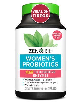 Zenwise Health Probiotics for Women - Digestive Enzymes for Bloating Relief, Vaginal Health, and Gut Flora Health, Daily Women Probiotic &amp; Prebiotic Supplement for Digestive Health - 60 CT