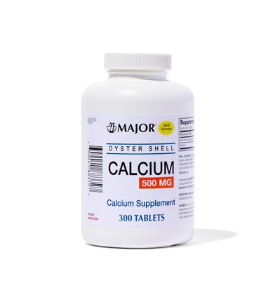 Major Oyster Shell Calcium 500 mg - Daily Calcium Supplement - 300 Tablets