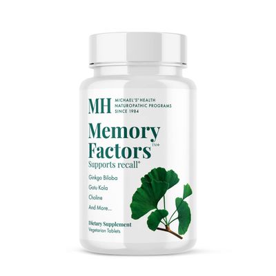 MICHAEL&#39;S Health Naturopathic Programs Memory Factors - 90 Vegetarian Tablets - Provides Nourishment Memory &amp; Cognition - Kosher - 20 Servings