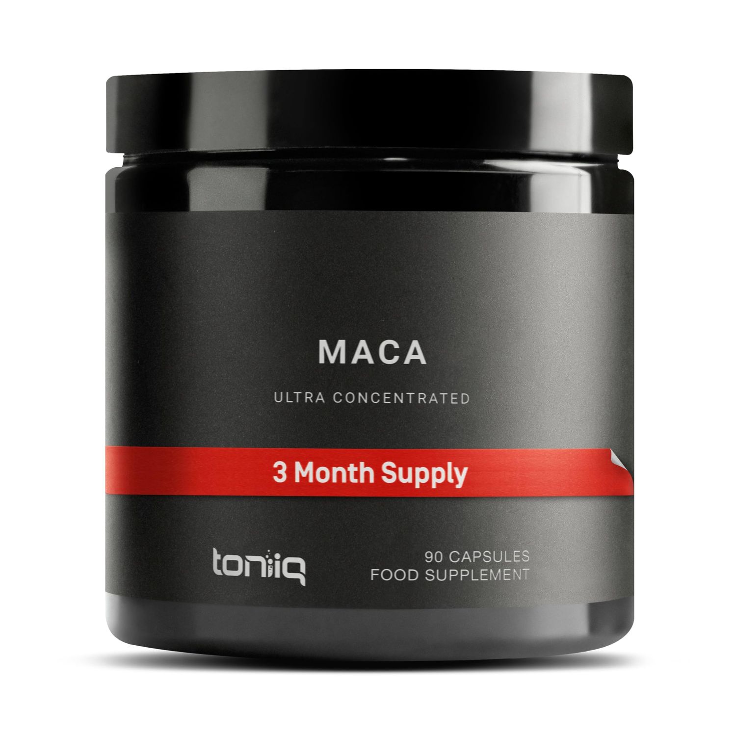 Toniiq 10,000mg 20x Concentrated Extract - Single Origin Wildcrafted Maca Root Capsules - Ultra High Strength - Highly Purified Peruvian Maca Root Powder - Black, Red and Yellow Maca Complex