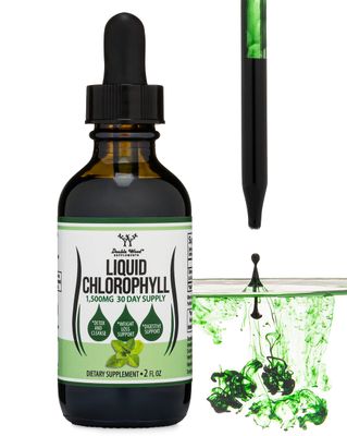 Chlorophyll Liquid Drops - Peppermint Flavored, Vegan Safe (Rich, Full Texture and Taste, Not Watered Down) for Skin Health, and Immune Function (Lquidas de Clorofila) by Double Wood
