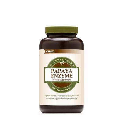 GNC Natural Brand Papaya Enzyme, 600 Tablets, Supports Healthy Digestive Function
