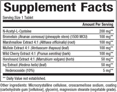 Lung, Bronchial &amp; Sinus Health by Natural Factors, Natural Supplement for Respiratory Health and Easy Breathing, 45 tablets (45 servings)