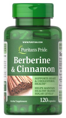 Puritan&#39;s Pride Berberine and Cinnamon, Capsule For Cardiovascular Support