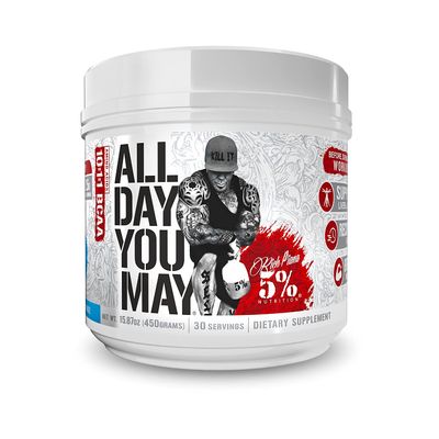 5% Nutrition Rich Piana AllDayYouMay BCAA Powder | Premium Intra &amp; Post Workout Amino Acids, Hydration, Endurance, Muscle Recovery, Joint &amp; Liver Support | 15.9 oz, 30 Servings (Blueberry Lemonade)