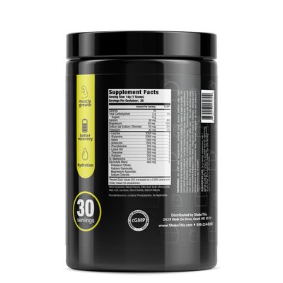 ES FIT Amino Powder - Pre and Post Workout with Electrolytes - BCAA 2:1:1 Ratio, Amino Acids, Superior Taste, Tested and Certified, Lemon Ice, 30 Servings