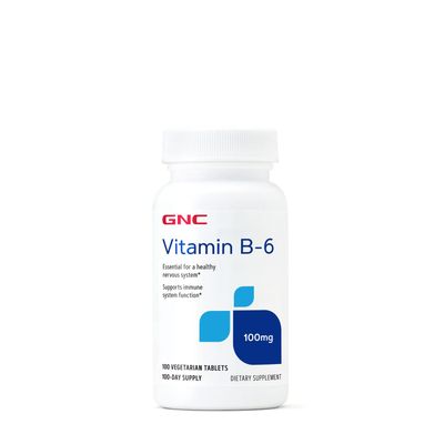 GNC Vitamin B-6 100mg | Supports Healthy Nervous System &amp; Immune System Health | 100 Count