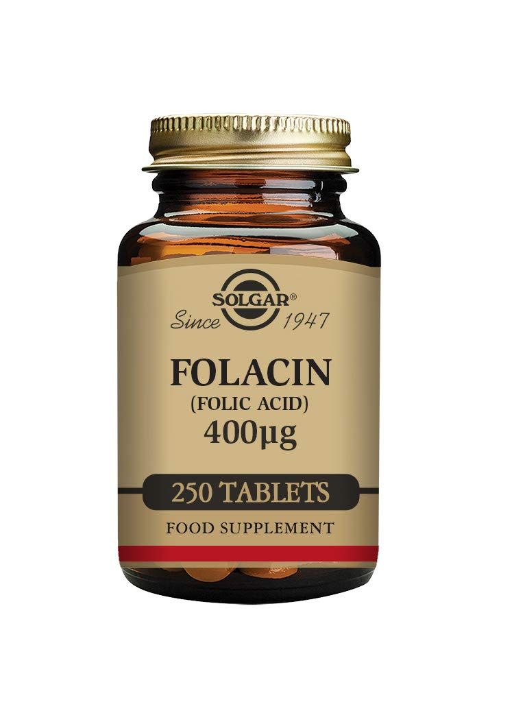Solgar Folate 666 mcg DFE (Folic Acid 400 mcg), 250 Tablets - Heart Health - Prenatal Support - Non-GMO, Vegan, Gluten Free, Dairy Free, Kosher - 250 Servings
