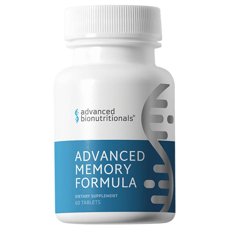 AdvancedBionutritionals AdvancedMemory Formula,Brain Booster Supplement for Memory and Focus,Acetylcholine,Alpha-GPC,NeuroFactor,Manufactured in The USA,60Tablets