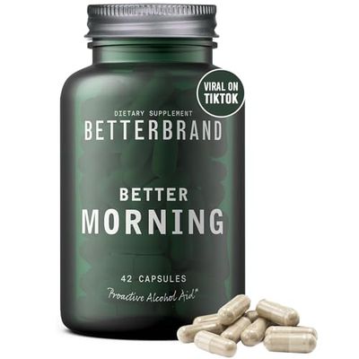 Betterbrand BetterMorning All-Natural Ingredients with DHM - Supports Liver Aid - Gluten-Free &amp; Vegetarian (42 Capsules)