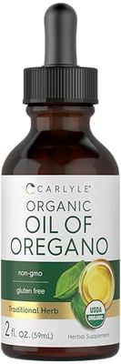Carlyle Organic Oil of Oregano Liquid Drops | 2 fl oz | Vegan Herbal Supplement | Non-GMO, Gluten Free