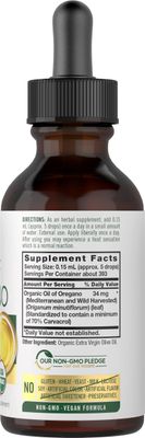 Carlyle Organic Oil of Oregano Liquid Drops | 2 fl oz | Vegan Herbal Supplement | Non-GMO, Gluten Free