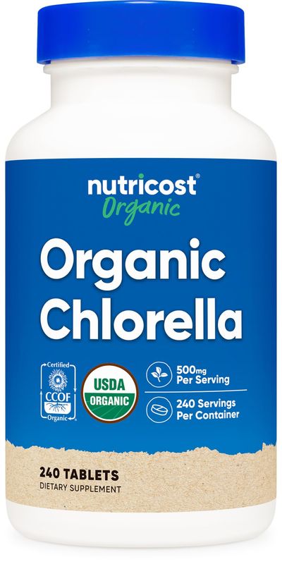 Nutricost Organic Chlorella 500mg, 240 Tablets - Gluten Free, Non-GMO