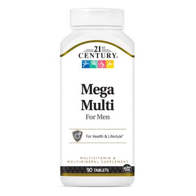 21st Century Mega Multi for Men Tablets, 90 Count