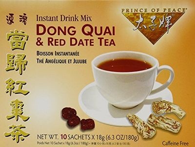 Prince of Peace Dong Quai &amp; Red Date Instant Tea 10 Tea Bags (Pack of 2)