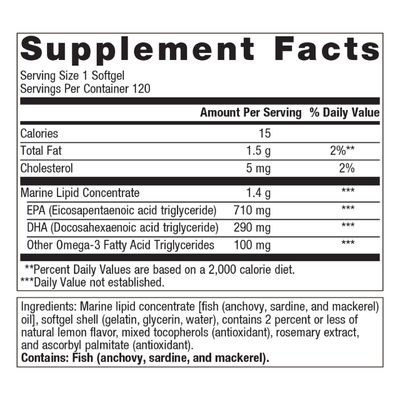 Metagenics OmegaGenics Fish Oil EPA-DHA 1000 - Omega-3 Fish Oil Supplement - for Heart Health, Musculoskeletal Health &amp; Immune System Health* - with DHA &amp; EPA - 120 Softgels