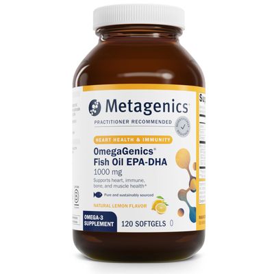 Metagenics OmegaGenics Fish Oil EPA-DHA 1000 - Omega-3 Fish Oil Supplement - for Heart Health, Musculoskeletal Health &amp; Immune System Health* - with DHA &amp; EPA - 120 Softgels