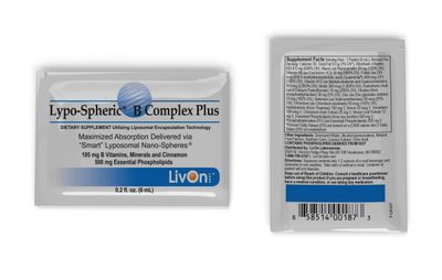 Lypo-Spheric B Complex Plus - 30 Packets - 195 mg B Vitamins, Minerals &amp; Cinnamon Per Packet - Liposome Encapsulated for Improved Absorption - 100% Non-GMO