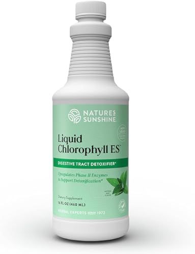 Nature's Sunshine Liquid Chlorophyll Extra Strength - Immunity Support, Detox &amp; Cleanse, Chlorophyll Liquid Drops with Spearmint Oil, Natural Energy Boost, Internal Deodorant - 16 Fl Oz