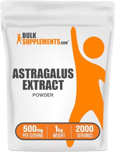 BulkSupplements.com Astragalus Extract Powder - from Astragalus Root, Astragalus Supplement - Vegan &amp; Gluten Free, Astragalus Powder - 500mg per Serving, 1kg (2.2 lbs) (Pack of 1)