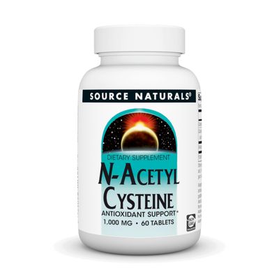 Source Naturals N-Acetyl Cysteine Antioxidant Support 1000 mg Dietary Supplement That Supports Respiratory Health* - 60 Tablets