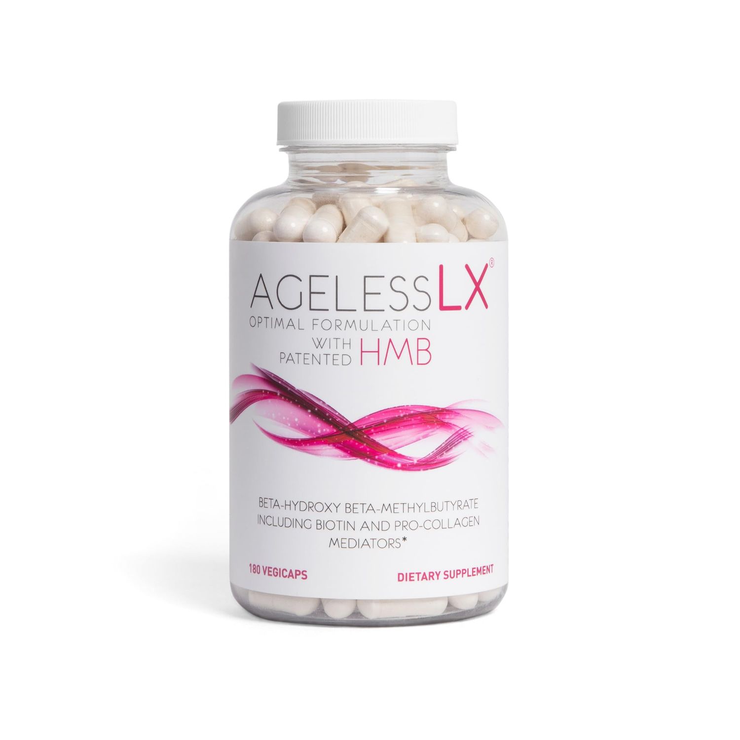 AgelessLX Collagen Supplement for Women - HMB Collagen Enhancer Capsules for Skin &amp; Hair- Anti-Aging Supplement for Cellulite Support - 60 Servings