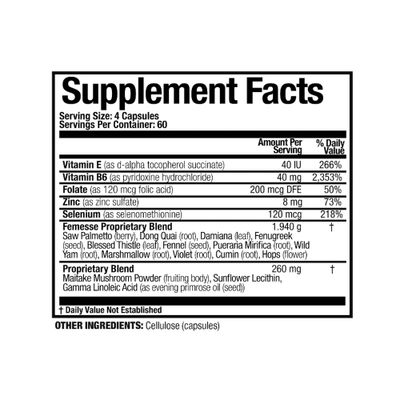 Arthur Andrew Medical, Femesse, Breast and Balance, Beauty and Hormone Support, Vegan, Gluten Free, 240 Capsules (60 Servings)