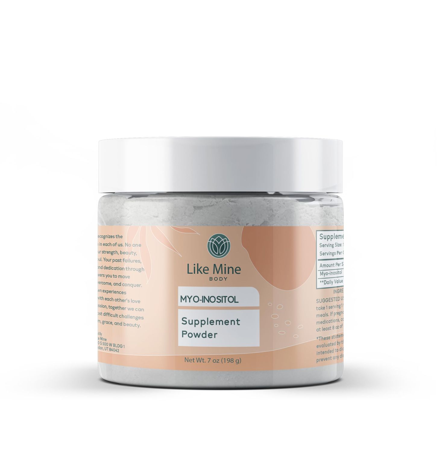 Like Mine Myo-Inositol (7 oz) Vitamin B8, Pure Single Ingredient with No Fillers, Additives