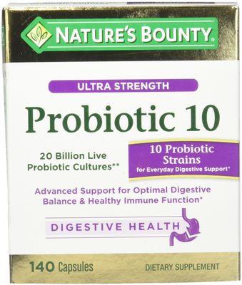 Nature&#39;s Bounty Ultra Strength Probiotic 10, 140 Capsules