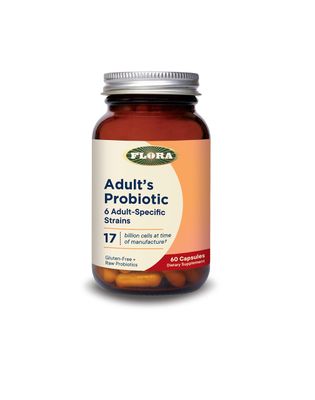 Flora Adult Blend Probiotic Capsules 60 Count - 17 billion CFU - Vegetarian, Gluten Free - For Adults Age 19-54 (Udos Choice)