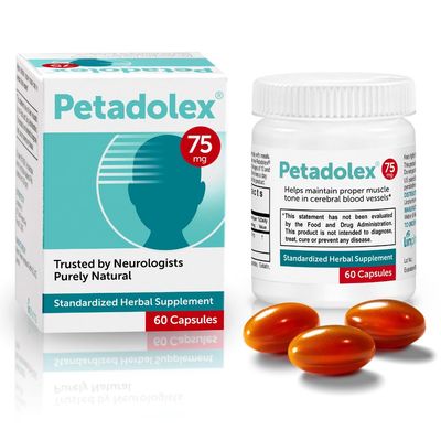 Petadolex - Migraine Relief - Patented Butterbur Root Extract, 75mg PA-Free Butterbur Extract in Gelatin Capsules, Ideal Real Butterbur for Migraines Solution Prevention