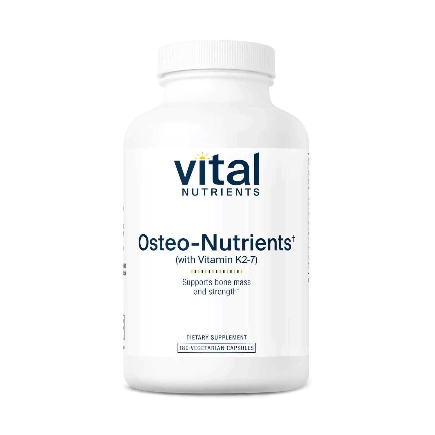 Vital Nutrients Osteo-Nutrients | Vitamin K2 + D3, Calcium, and Magnesium for Bone &amp; Heart Support* | Vegetarian Supplement | Gluten, Dairy, Soy Free | 180 Capsules