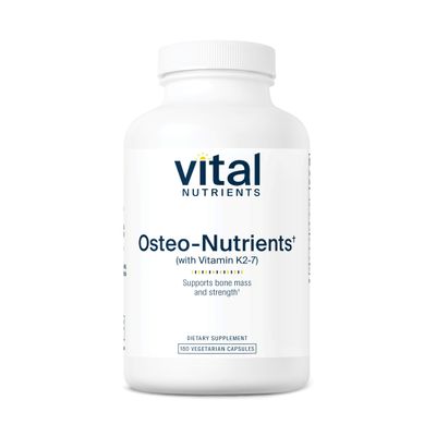 Vital Nutrients Osteo-Nutrients | Vitamin K2 + D3, Calcium, and Magnesium for Bone &amp; Heart Support* | Vegetarian Supplement | Gluten, Dairy, Soy Free | 180 Capsules