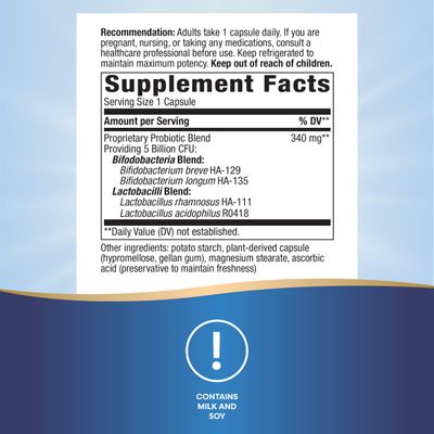 Nature's Way Primadophilus Bifidus Probiotic - 5 Billion CFU - Digestive Flora Support* - With Bifidobacterium Longum, Lactobacillus Acidophilus &amp; Rhamnosus - Gluten Free - 90 Capsules