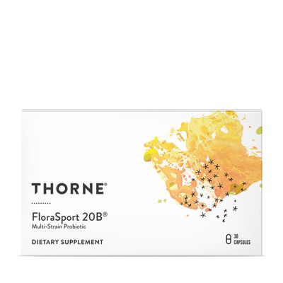 THORNE FloraSport 20B - Probiotic Supplement - Promotes Digestive Support, Gut Health, Immune Function and Occasional Diarrhea or Constipation - NSF Certified for Sport - 30 Capsules - 30 Servings