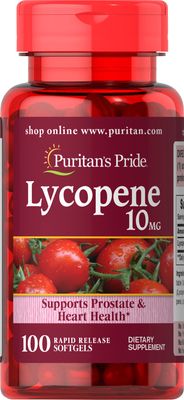 Puritan&#39;s Pride Lycopene, Supplement for Prostate and Heart Health Support* 10 Mg Softgels, 100 Count
