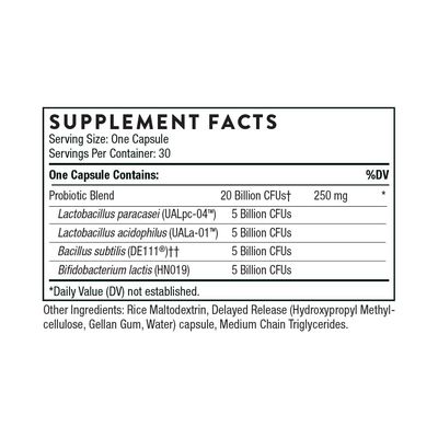THORNE FloraSport 20B - Probiotic Supplement - Promotes Digestive Support, Gut Health, Immune Function and Occasional Diarrhea or Constipation - NSF Certified for Sport - 30 Capsules - 30 Servings