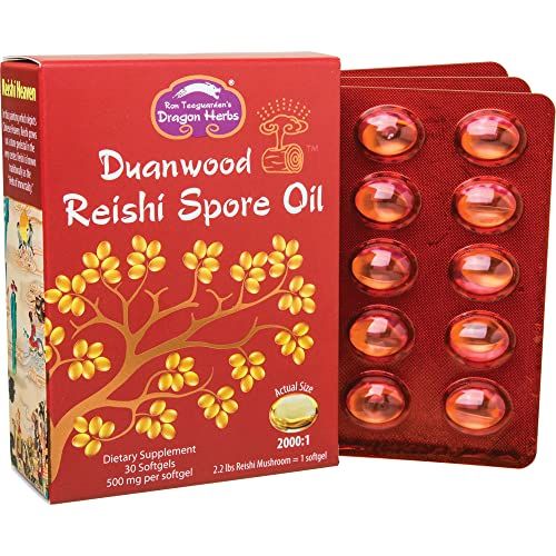 Dragon Herbs - Duanwood Reishi Spore Oil Softgel Capsules - 30 Softgels, 500 mg each