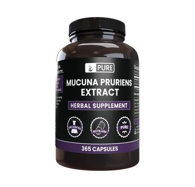 Pure Original Ingredients Mucuna Pruriens (365 Capsules) No Magnesium Or Rice Fillers, Always Pure, Lab Verified