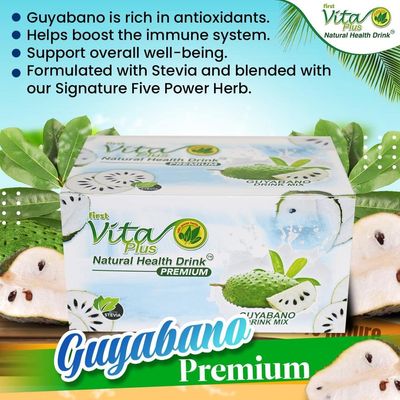 First Vita Plus - Guyabano (Graviola, Annona Muricata, Guanabana, Soursop) 20 sachets